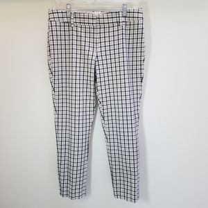 Lands End Anke Pant Black Gray White 8 Petite